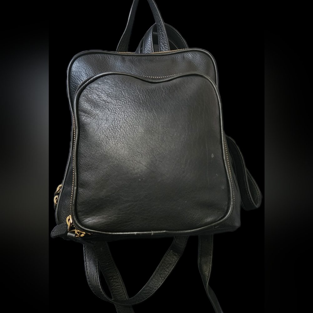 Black Genuine  Leather Margot Women's Backpack